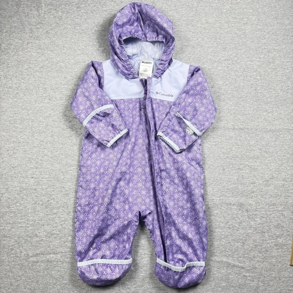 Columbia Omni-Tech Infant Girls Bunting Snowsuit‎ 6 Months Weatherproof Toddler